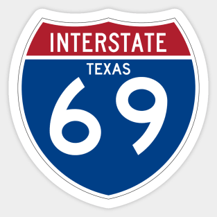 Texas funny road sign Sticker